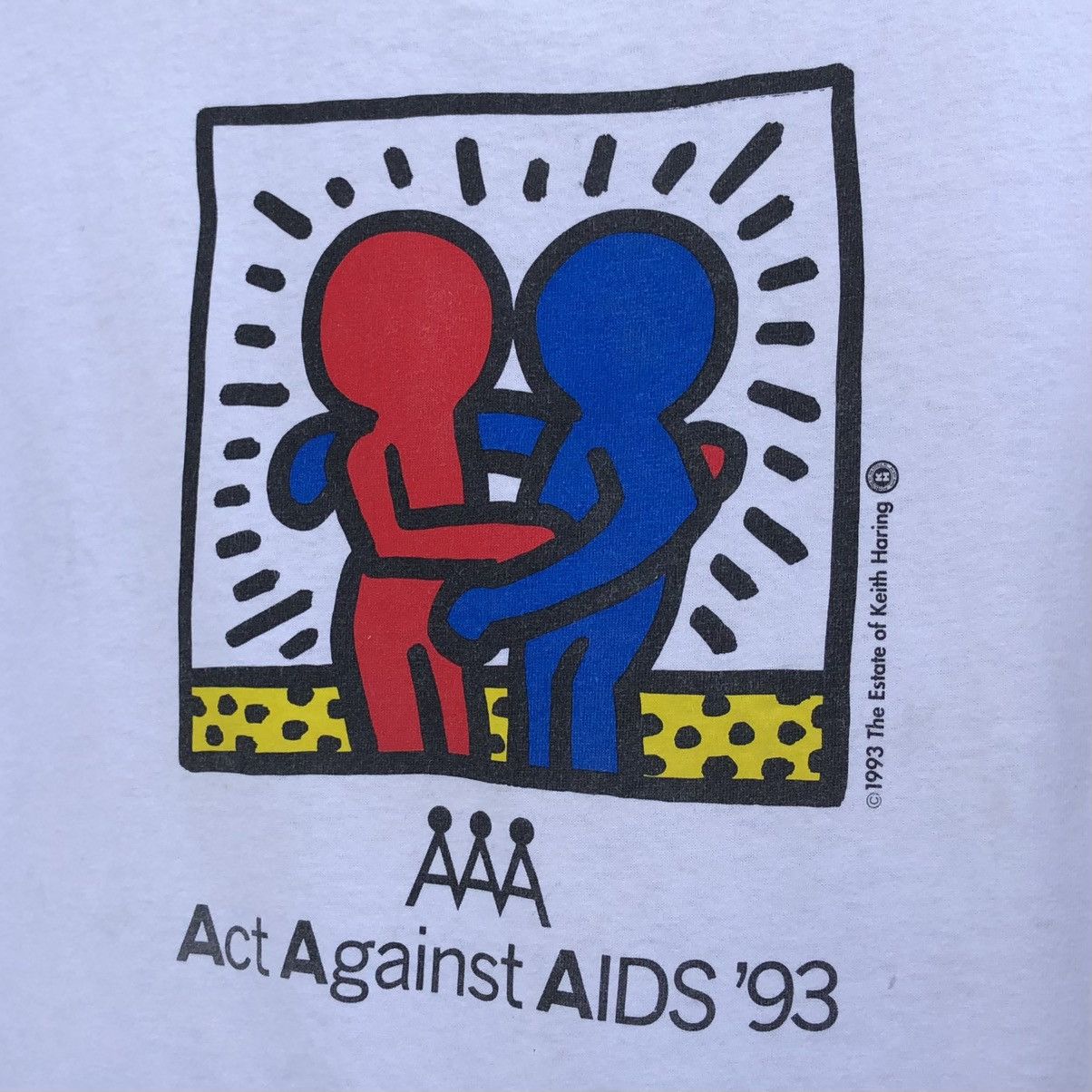 Keith Haring Vintage 90’s Keith Haring Pop art aids Tee Size US M / EU 48-50 / 2 - 4 Thumbnail
