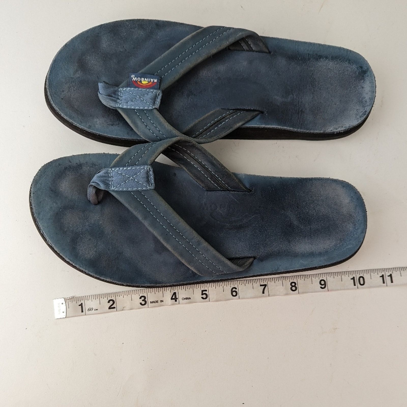 Rainbow Rainbow Classic Leather Sandals Blue Size US 8 / IT 38 - 6 Thumbnail