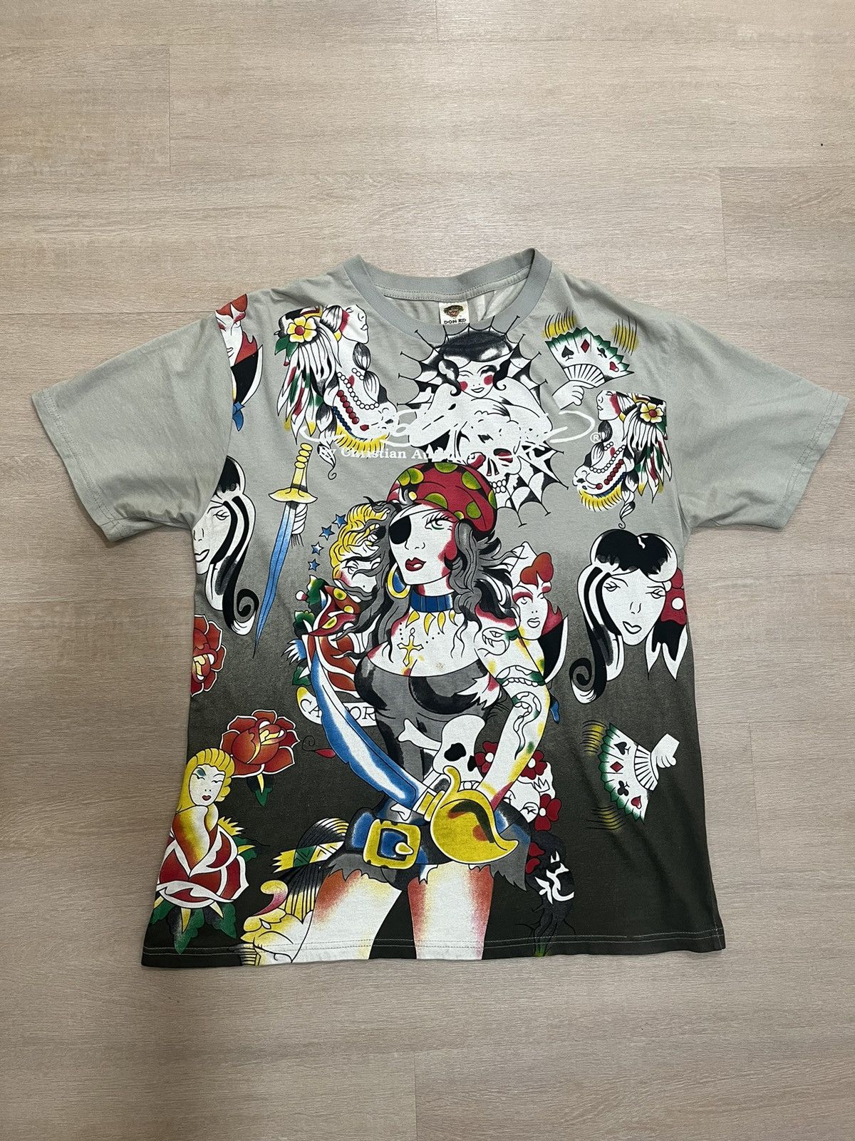 Supreme Rare VTG Ed Hardy AOP Tee Size US L / EU 52-54 / 3 - 1 Thumbnail