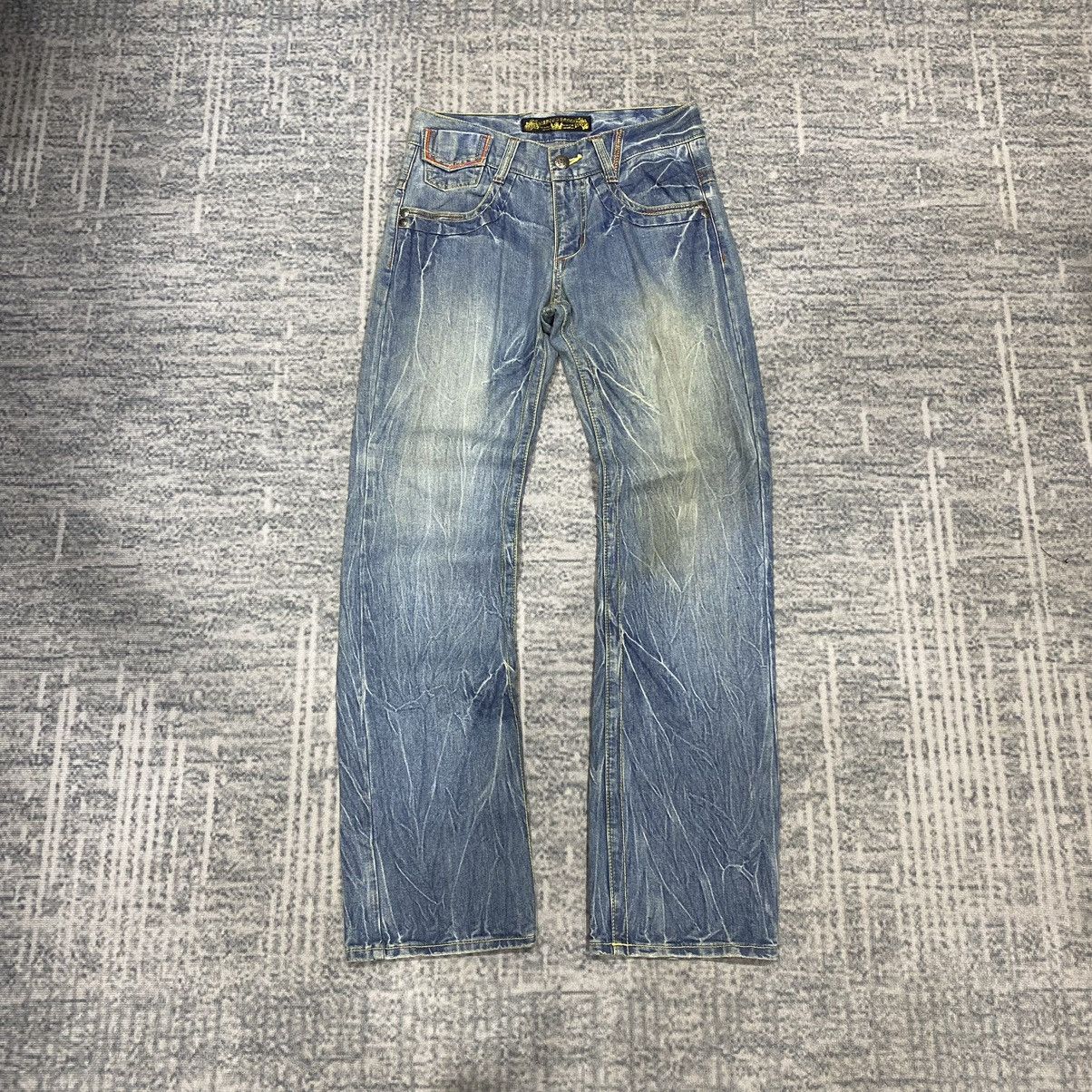 Beauty Beast × If Six Was Nine × Japanese Brand Sick☠️ Diamond Honey Acid Washed Jeans Punk 90s Size US 30 / EU 46 - 1 Thumbnail