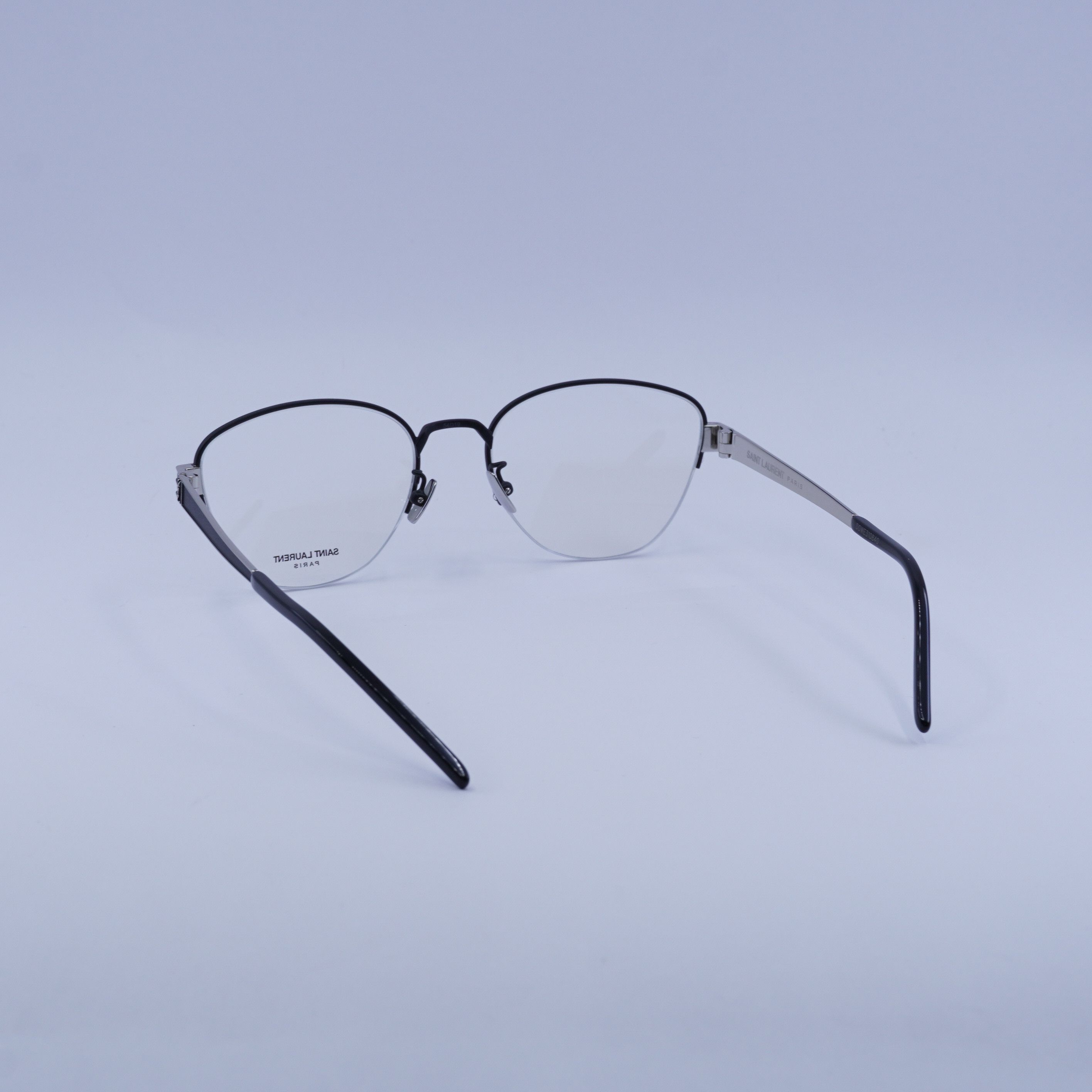 Saint Laurent Paris Saint Laurent SL M64 004 Eyeglasses Black/Silver 54mm Size ONE SIZE - 5 Thumbnail