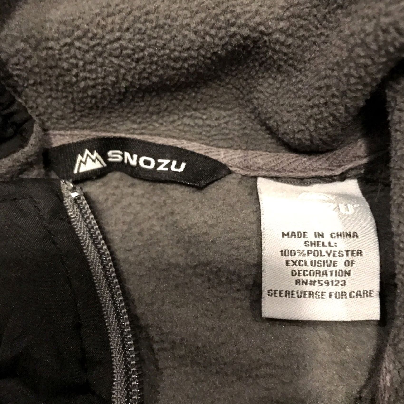 Vintage Snozu Womens L Gray Black Full Zip Fleece Jacket A46 Size L / US 10 / IT 46 - 2 Thumbnail