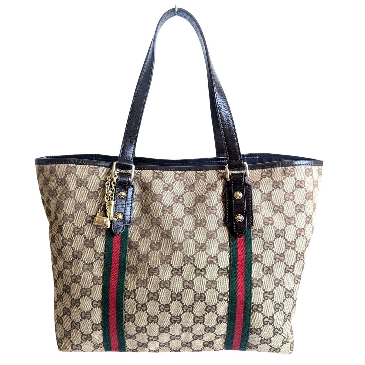 Gucci Beige GG Canvas Sherry Tote Bag Large Nwot, Women's