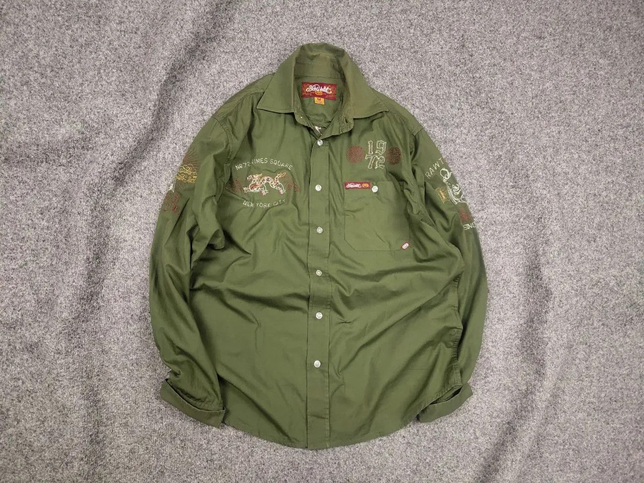 Ecko Unltd. Vintage Ecko Unltd Military Logo Button Long sleeve Shirt Size US M / EU 48-50 / 2 - 1 Thumbnail