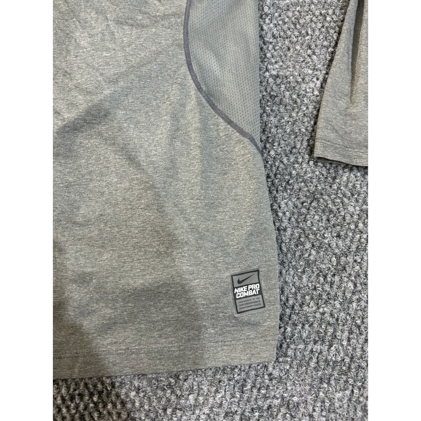 Nike Nike Pro Combat Shirt Mens S Gray Long Sleeve Dri-FIT Fitted Athletic Gym Shirt Size US S / EU 44-46 / 1 - 4 Thumbnail