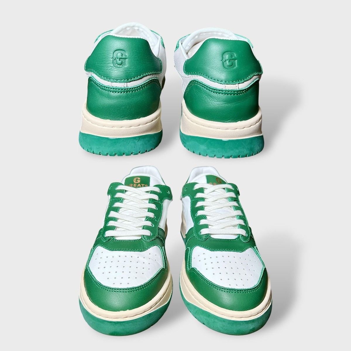 Greats Greats Women’s Brighton Low Top Green White Sneakers Sz 8.5 Size US 8.5 / IT 38.5 - 8 Thumbnail