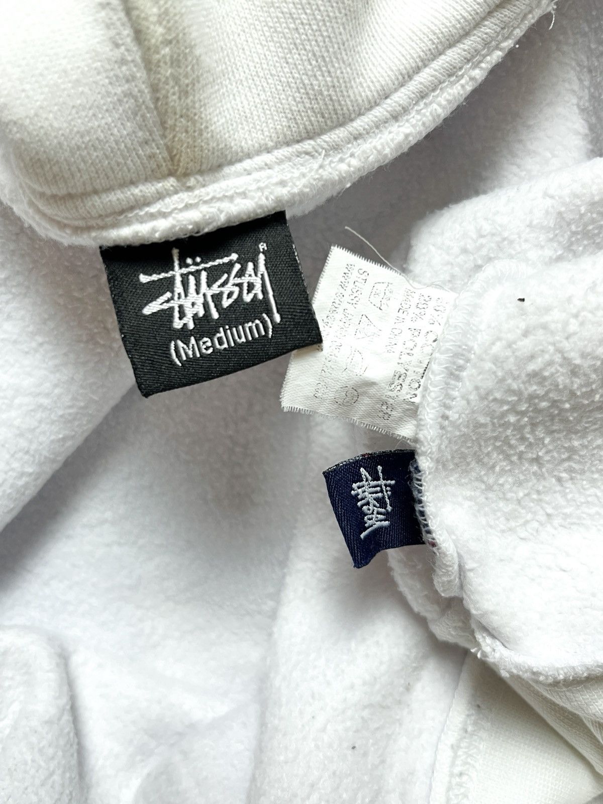 Stussy Hoodie Stussy Spray Graffiti White Vintage 90s Size US L / EU 52-54 / 3 - 4 Thumbnail