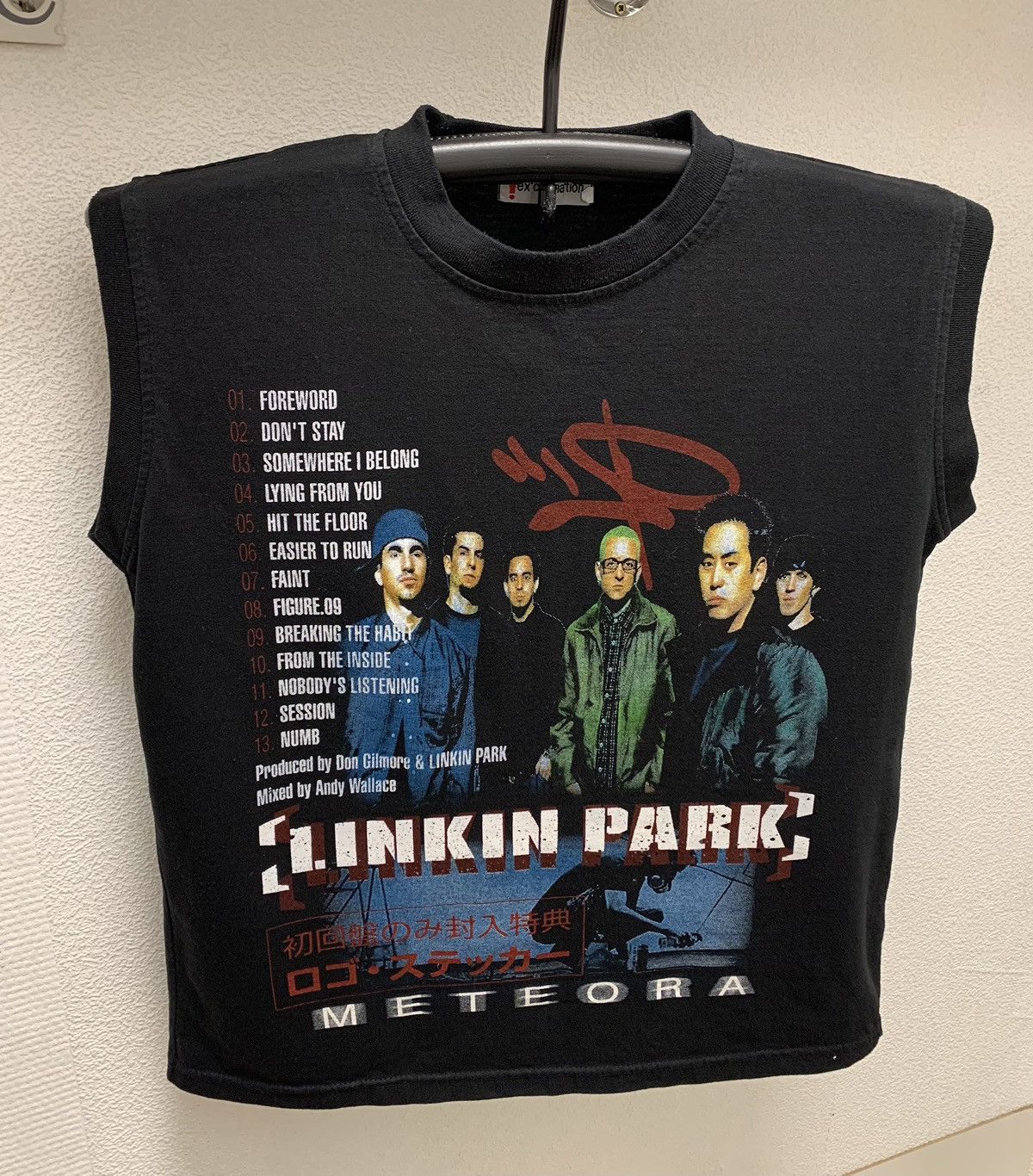 image of Rock Band x Rock T Shirt Linkin Park Meteora Vintage Sleeveless Band Rock Tee S-M Size in Black
