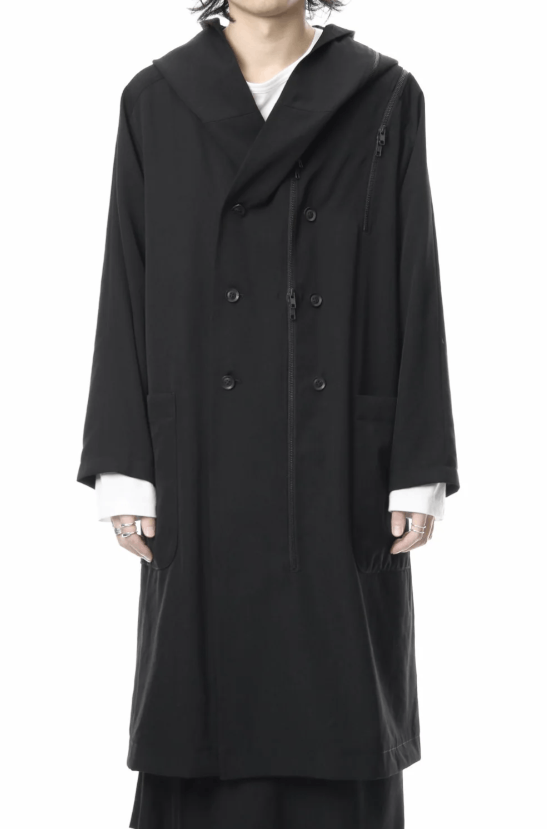 専用　B Yohji Yamamoto Puff Long Coat B Yohji Yamamoto - Hooded Double Fastener Long Coat - Outerwear