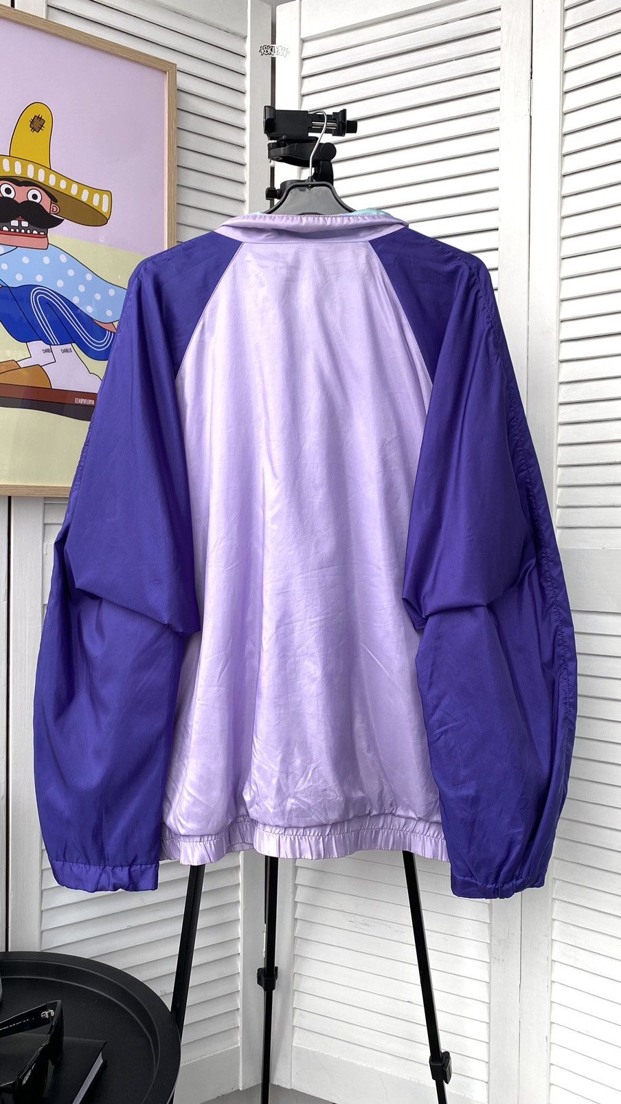 Puma × Vintage Vintage Puma Track Retro Jacket 90s 80s Light Purple Size US XL / EU 56 / 4 - 2 Thumbnail