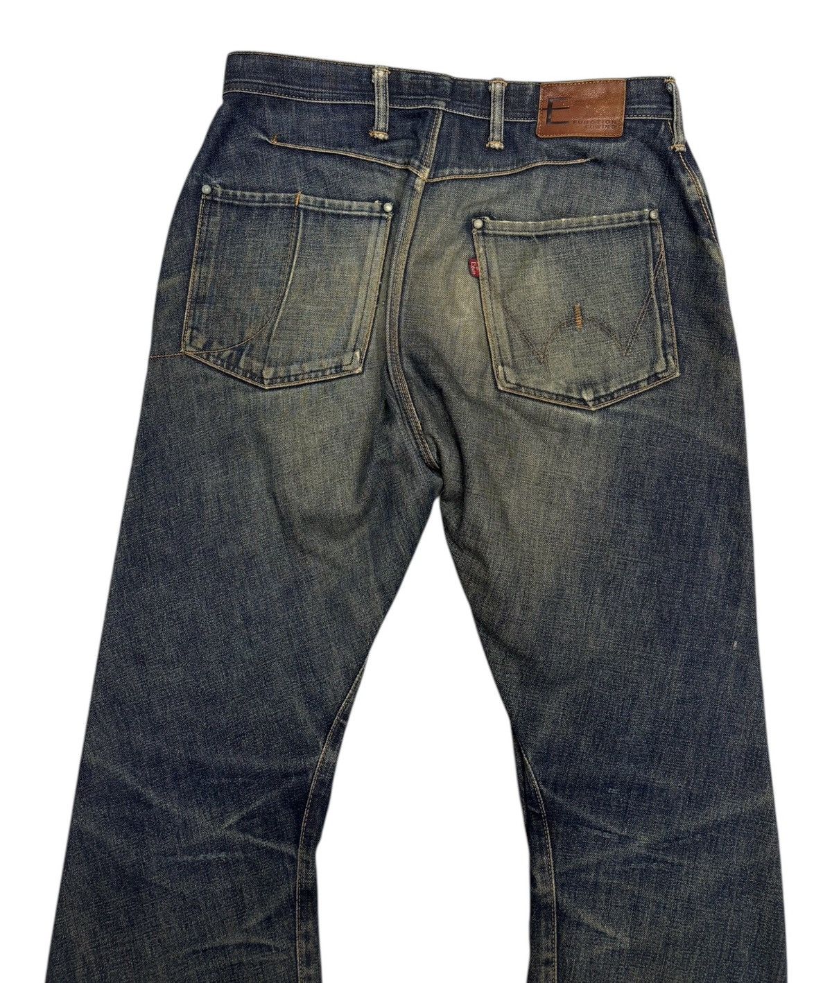 Edwin 🔥BAGGY EDWIN FUNCTION THRASHED DISTRESSED DENIM JEAN Size US 32 / EU 48 - 8 Thumbnail