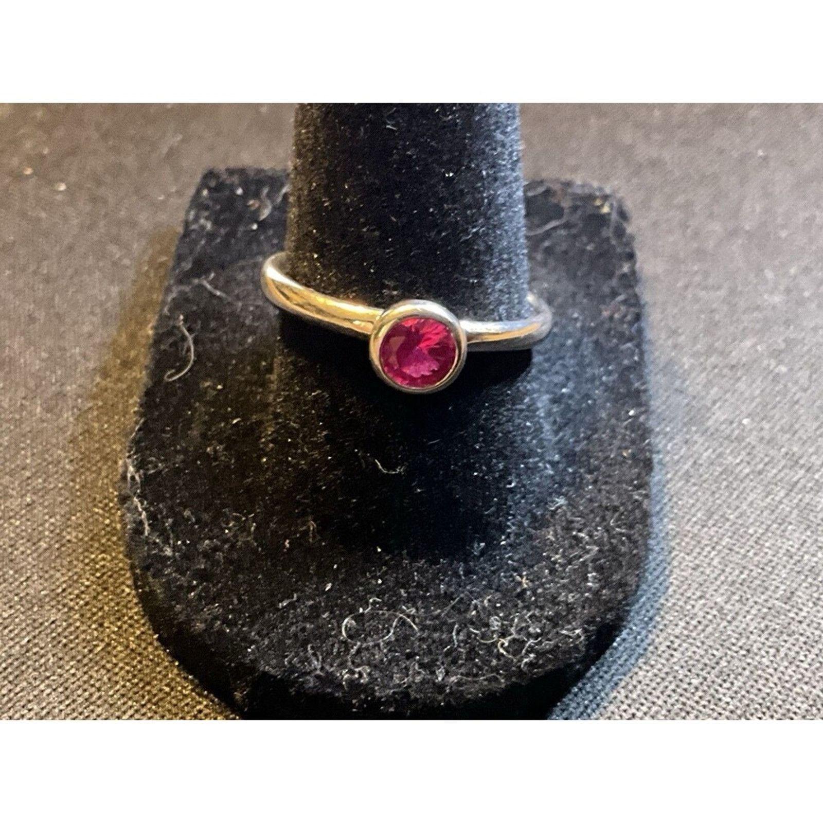 Other 925 Sterling Silver 2 Ring Set Pink Topaz Stones Size 8 Size ONE SIZE - 2 Thumbnail