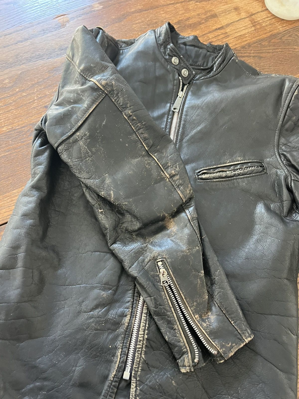 Schott Vintage 1960s Schott Perfect Steerhide Cafe Racer medium 40 Size US M / EU 48-50 / 2 - 8 Thumbnail