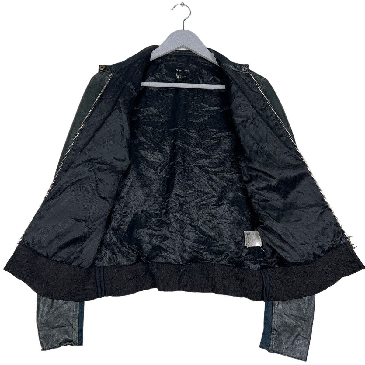 Designer 🔥 TONY COHEN LEATHER MOTO RIDER JACKET Size S / US 4 / IT 40 - 11 Thumbnail
