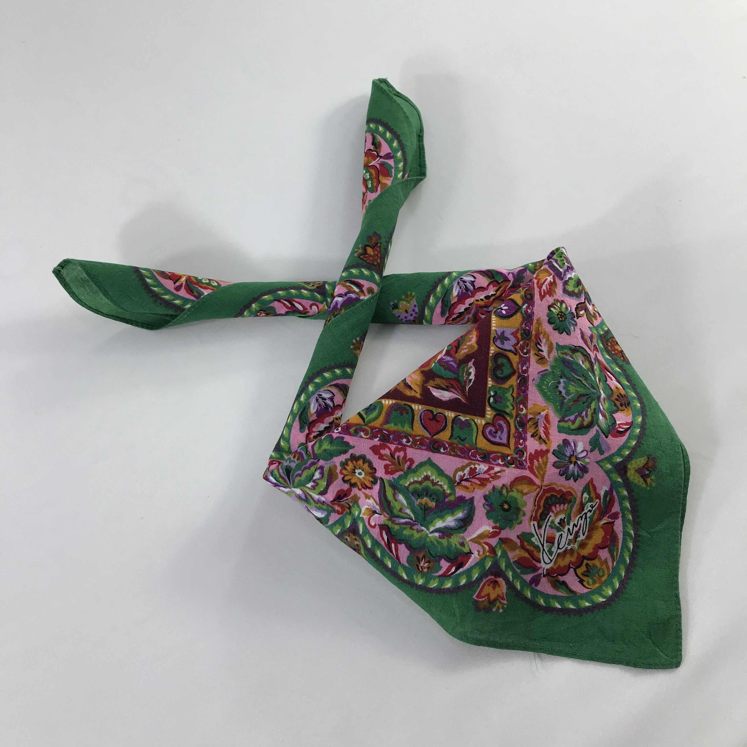 Kenzo × Vintage Kenzo Bandana / Handkerchief / Neckerchief - S533 Size ONE SIZE - 4 Thumbnail