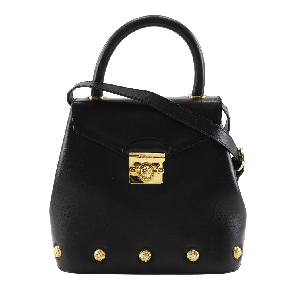 Salvatore Ferragamo Salvatore Ferragamo Salvatore Ferragamo 2WAY Shoulder Handbag Calf Leather Handbag DQ-21 1668 DUTY FREE for USA Size ONE SIZE - 1 Thumbnail