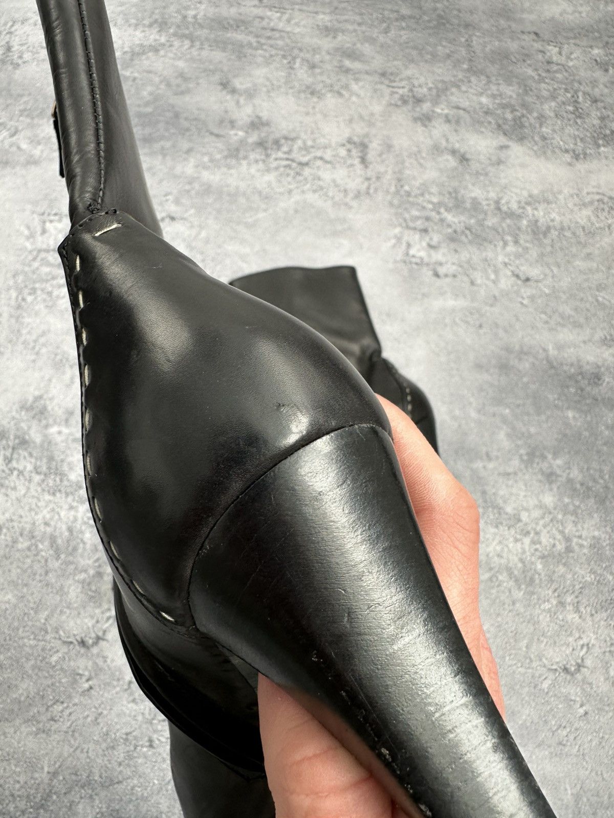 Gucci Gucci by Tom Ford Vintage Leather Boots Black Heels 39 1/2C Size US 9.5 / IT 39.5 - 20 Thumbnail