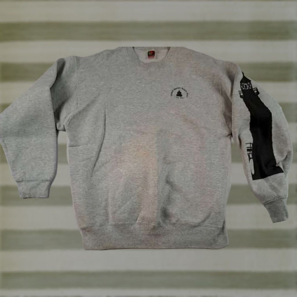 Fruit Of The Loom VINTAGE Fruit of the Loom Sweatshirt XL Gray USA Men Size US XL / EU 56 / 4 - 1 Thumbnail