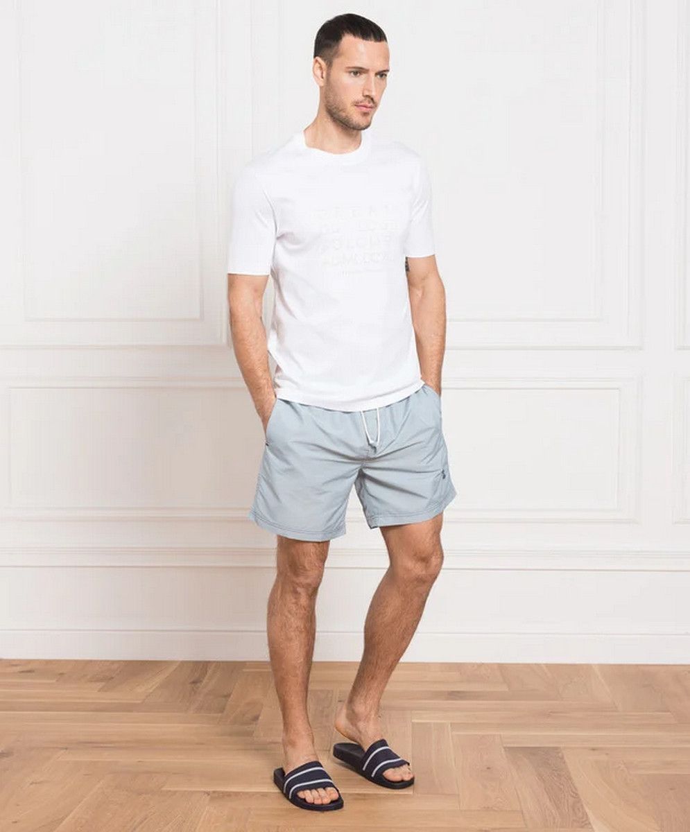 Brunello Cucinelli BRUNELLO CUCINELLI solid light blue logo swim shorts XL Size US 36 / EU 52 - 2 Thumbnail