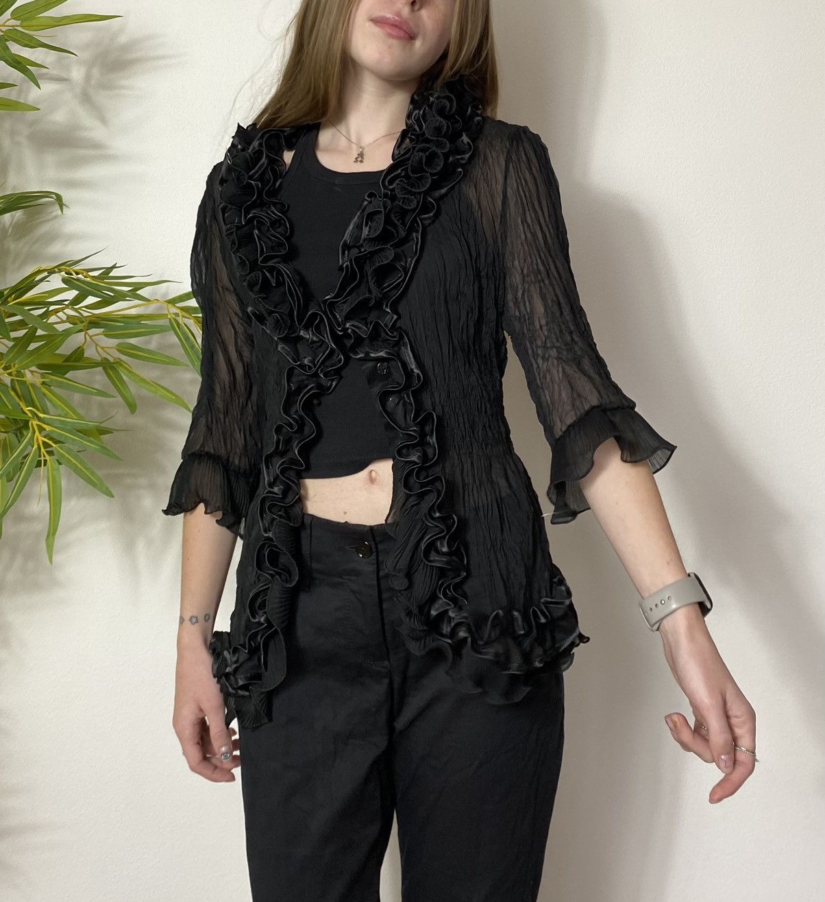 Vintage VINTAGE SILK LACE Y2K STYLE BLOUSE Size M / US 6-8 / IT 42-44 - 2 Thumbnail