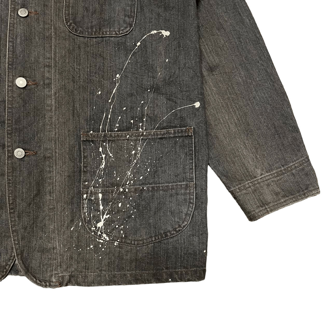 Mossimo Vintage Mossimo Painted Denim Work Jacket Size US L / EU 52-54 / 3 - 4 Thumbnail