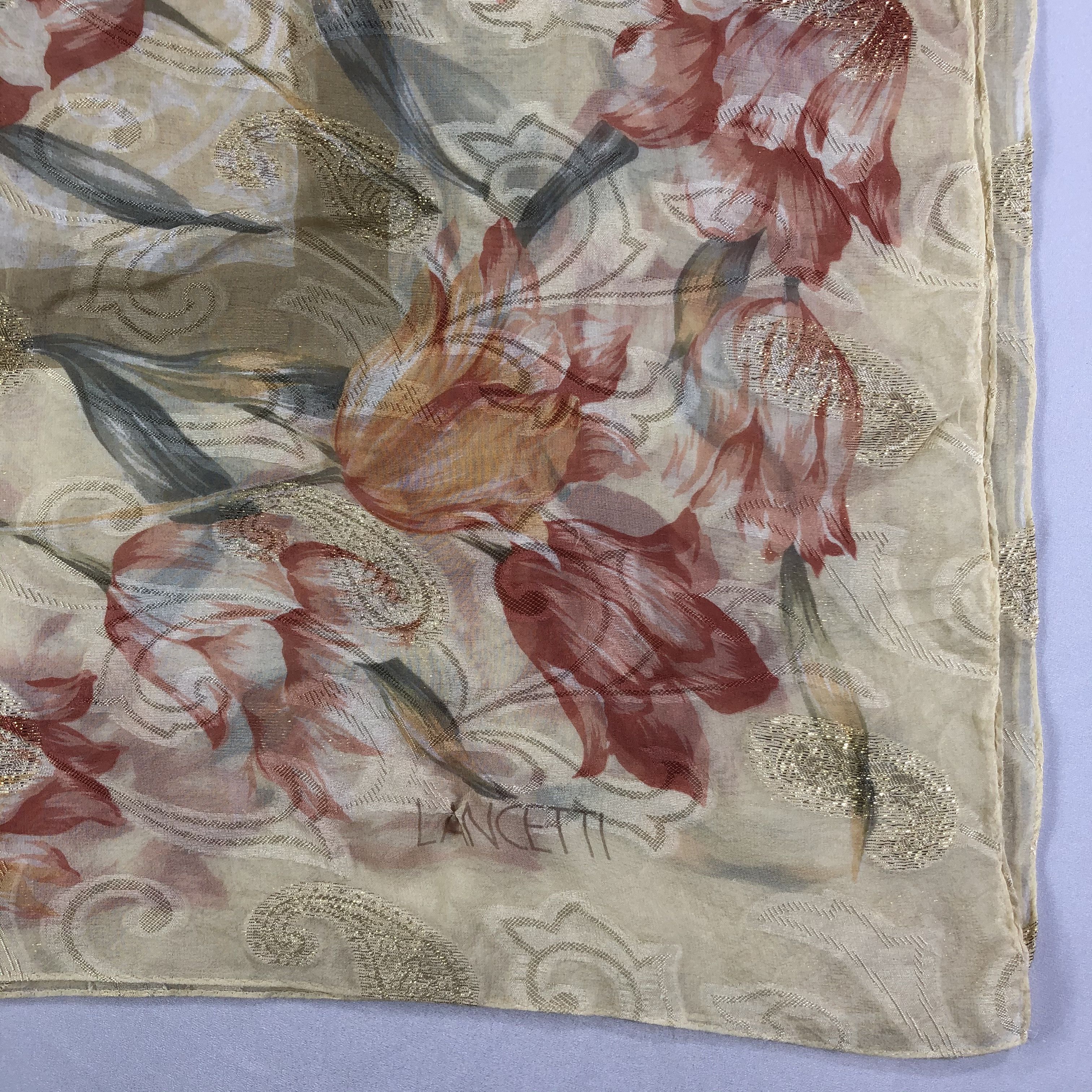Lui di Lancetti × Vintage Vintage Lancetti Silk Scarf Size ONE SIZE - 4 Thumbnail