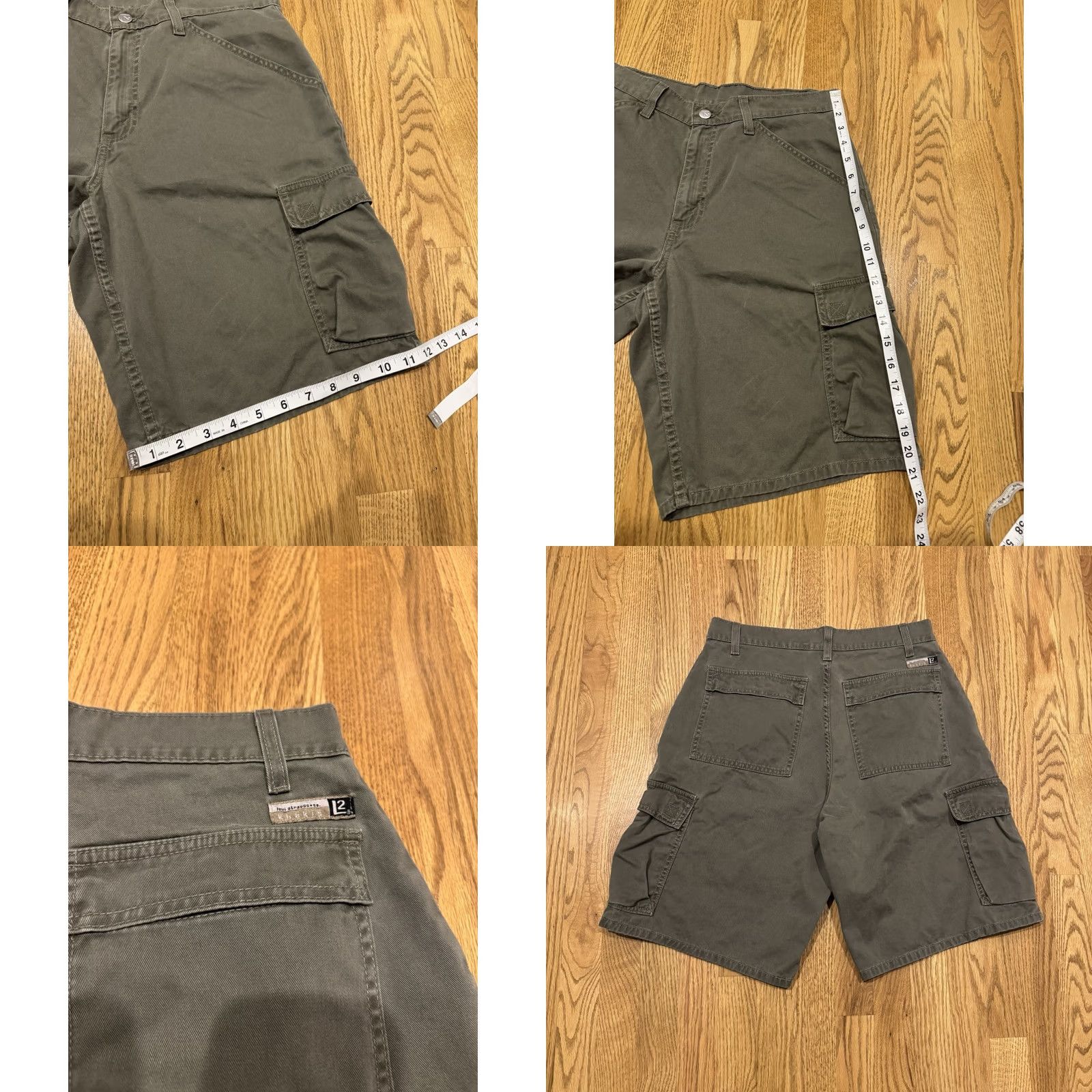 Levi's VINTAGE Levi’s Silvertab Khakis Shorts Cargo Mens 30 Green 90s Y2K Skater Vtg Size US 30 / EU 46 - 8 Thumbnail