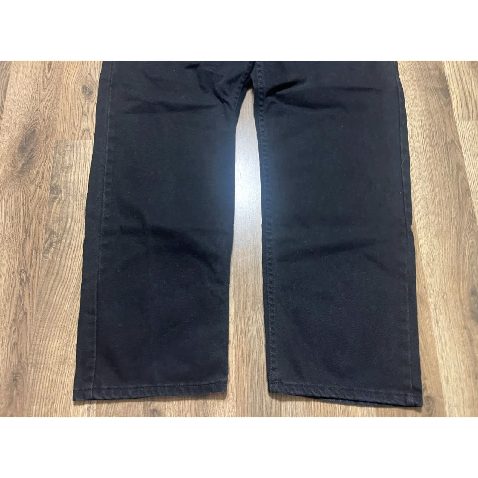 Wrangler Wrangler Jeans Mens 36x32 Black Denim Relaxed Fit Straight Leg Shirt? Size US 36 / EU 52 - 3 Thumbnail