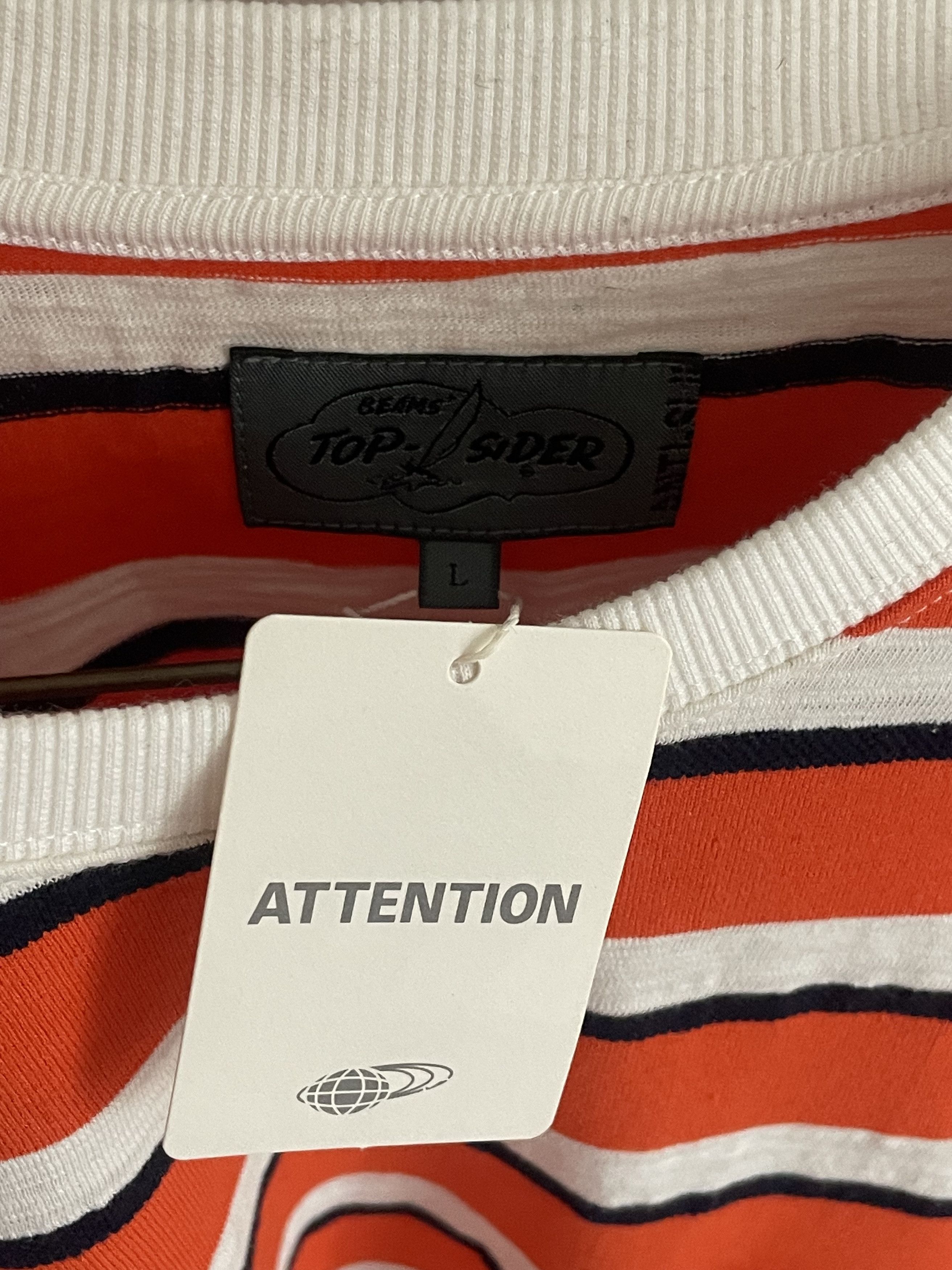Beams Plus × Sperry BEAMS PLUS X SPERRY Pocket Tee Stripe - BP Orange Size US L / EU 52-54 / 3 - 4 Thumbnail