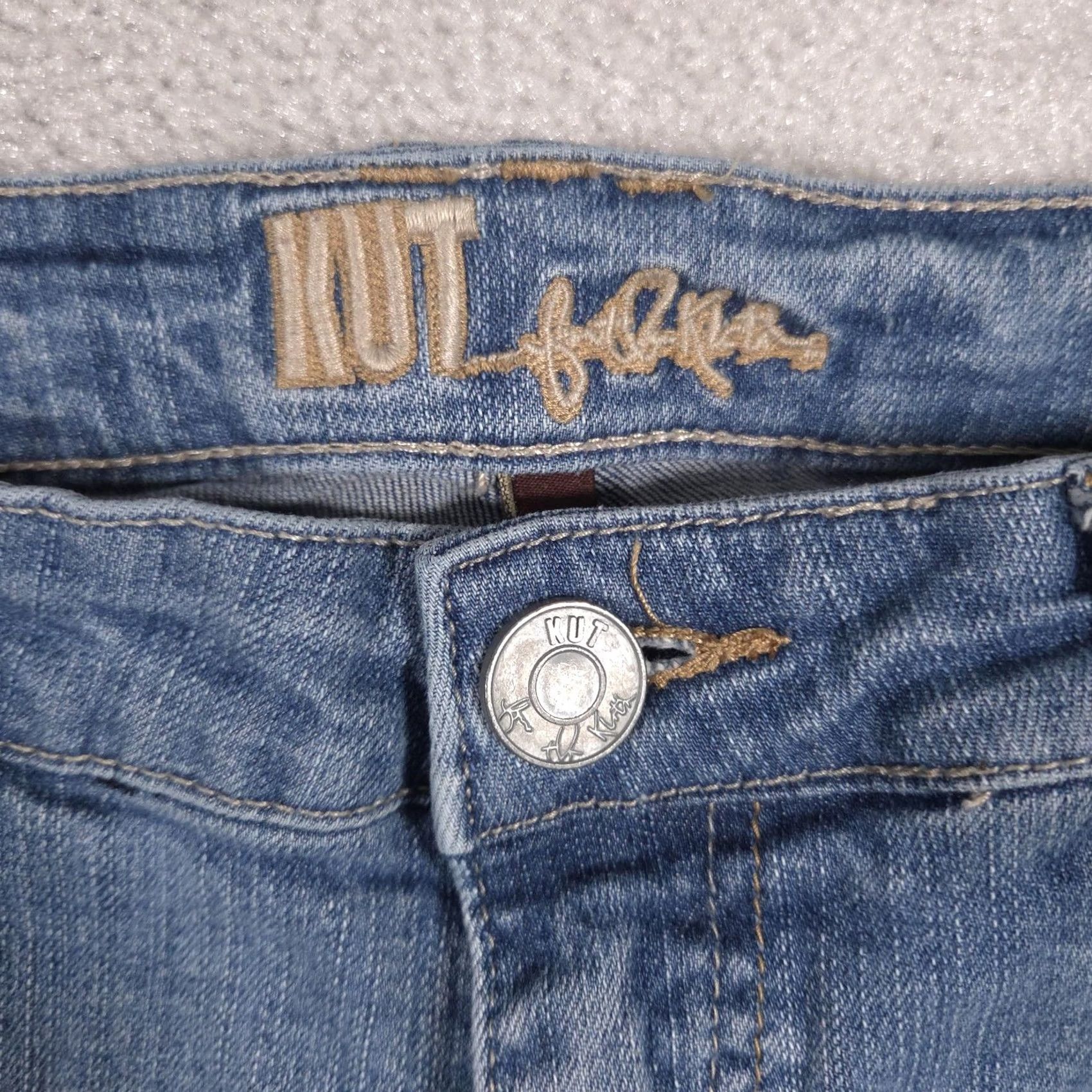 Vintage KUT from the Kloth Jeans Womens 4 Blue Mid Rise Skinny Stretch Embroidered Denim Size 27" / US 4 / IT 40 - 5 Thumbnail