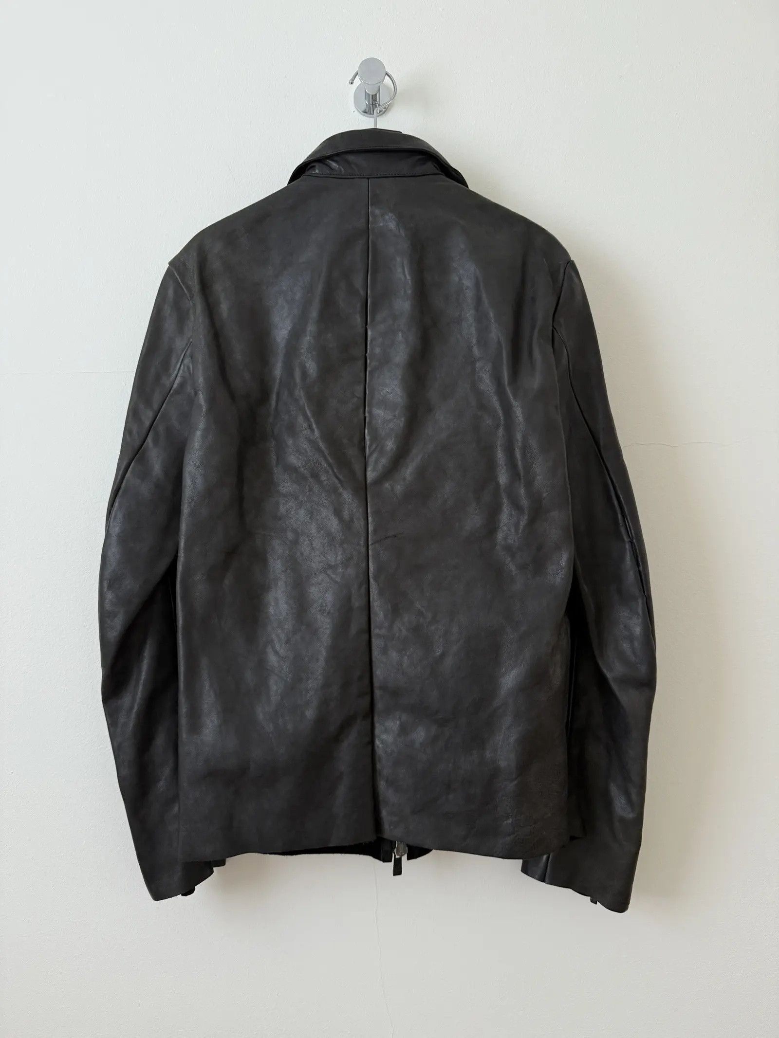 Incarnation Horse Leather Moto Collared Jacket Size US XL / EU 56 / 4 - 2 Thumbnail