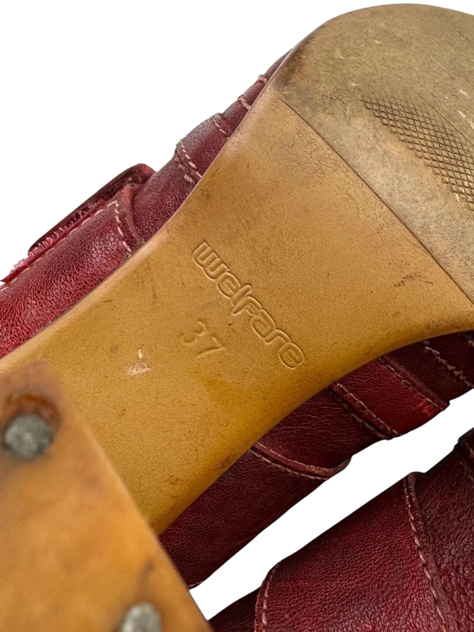 Vintage Vintage Leather Heels With Straps M10D15(E119)(V5) Size US 7 / IT 37 - 7 Thumbnail
