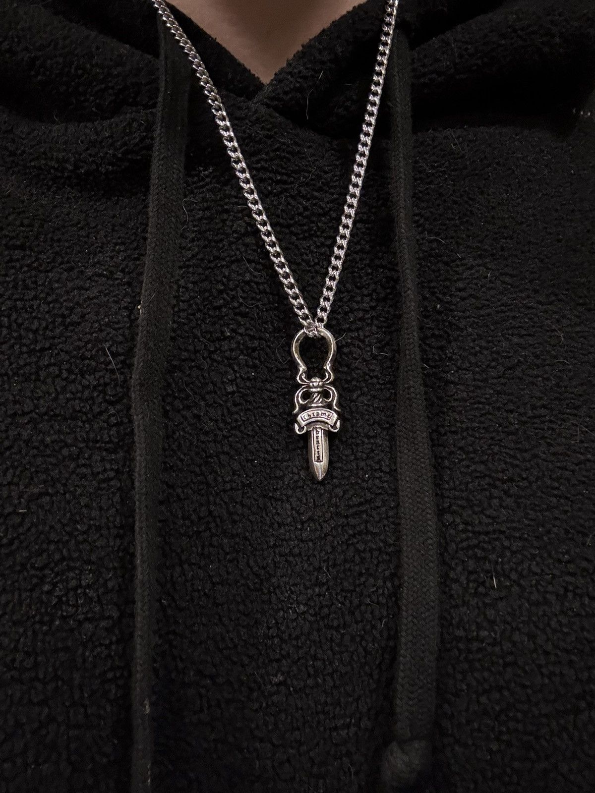 Chrome Hearts Chrome Hearts Dagger Pendant Cuban Link Chain Necklace 925 Size ONE SIZE - 5 Thumbnail