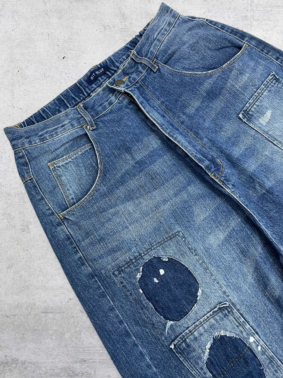 Kapital VINTAGE BIT BLUE 90S OG JAPAN DESIGNER PATCHWORK SHORT DENIM Size US 30 / EU 46 - 6 Thumbnail