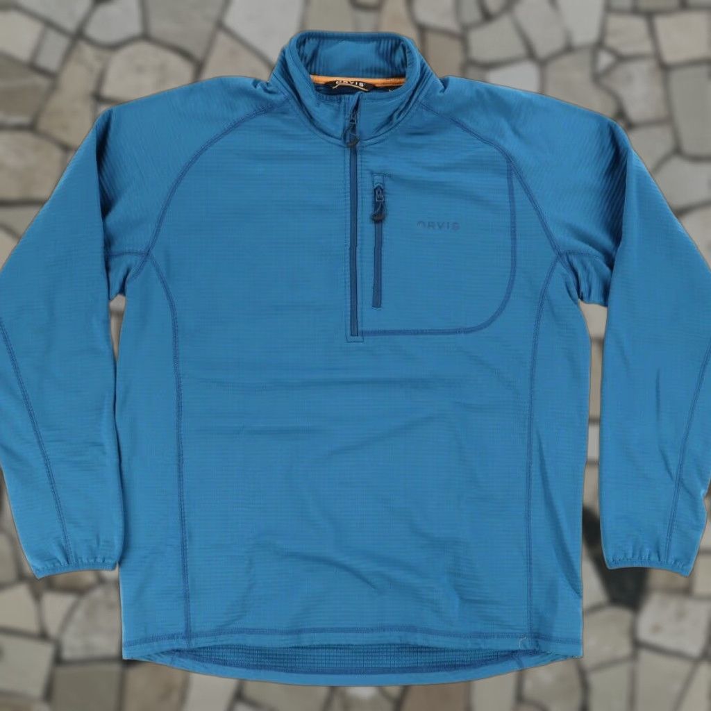 Orvis Orvis Shirt Blue Men L Waffle 1/2 Zip Thermal Pullover Mock Long Sleeve Sweatshirt Stretch Solid Size US L / EU 52-54 / 3 - 1 Thumbnail