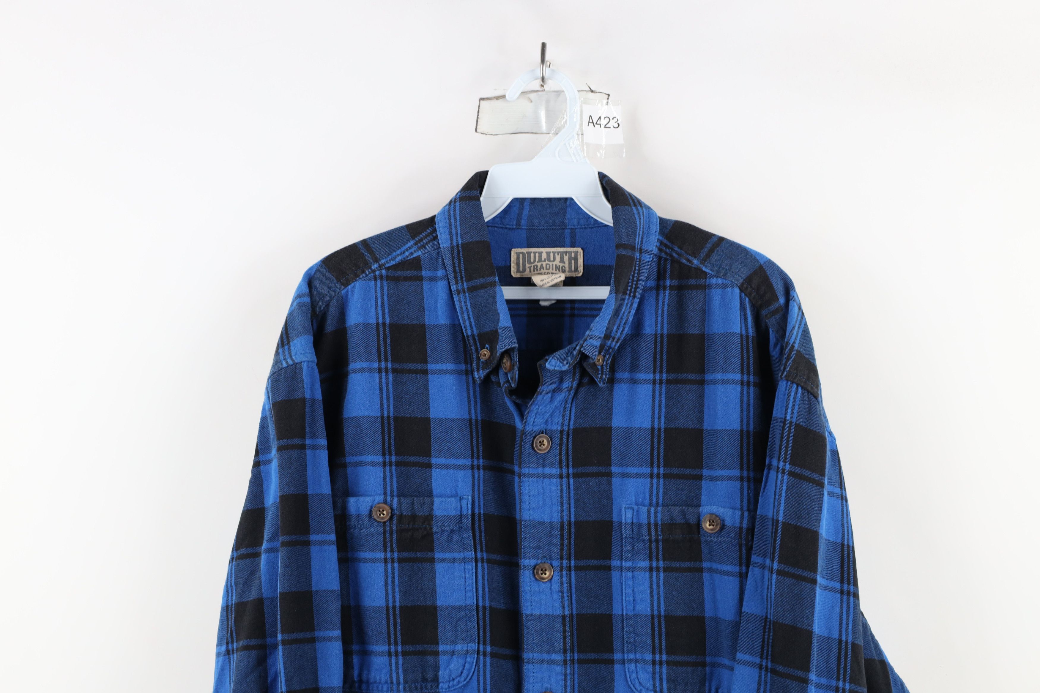 Duluth Trading Company × Vintage Duluth Trading Co Heavyweight Flannel Button Down Shirt Size US L / EU 52-54 / 3 - 2 Thumbnail