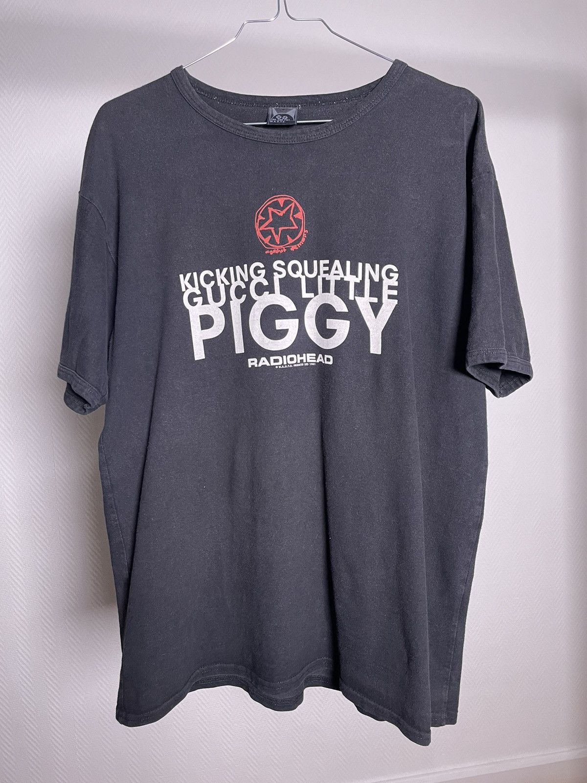 image of Band Tees x Vintage 1997 Radiohead Ok Computer Paranoid Android Size L in Black, Men's