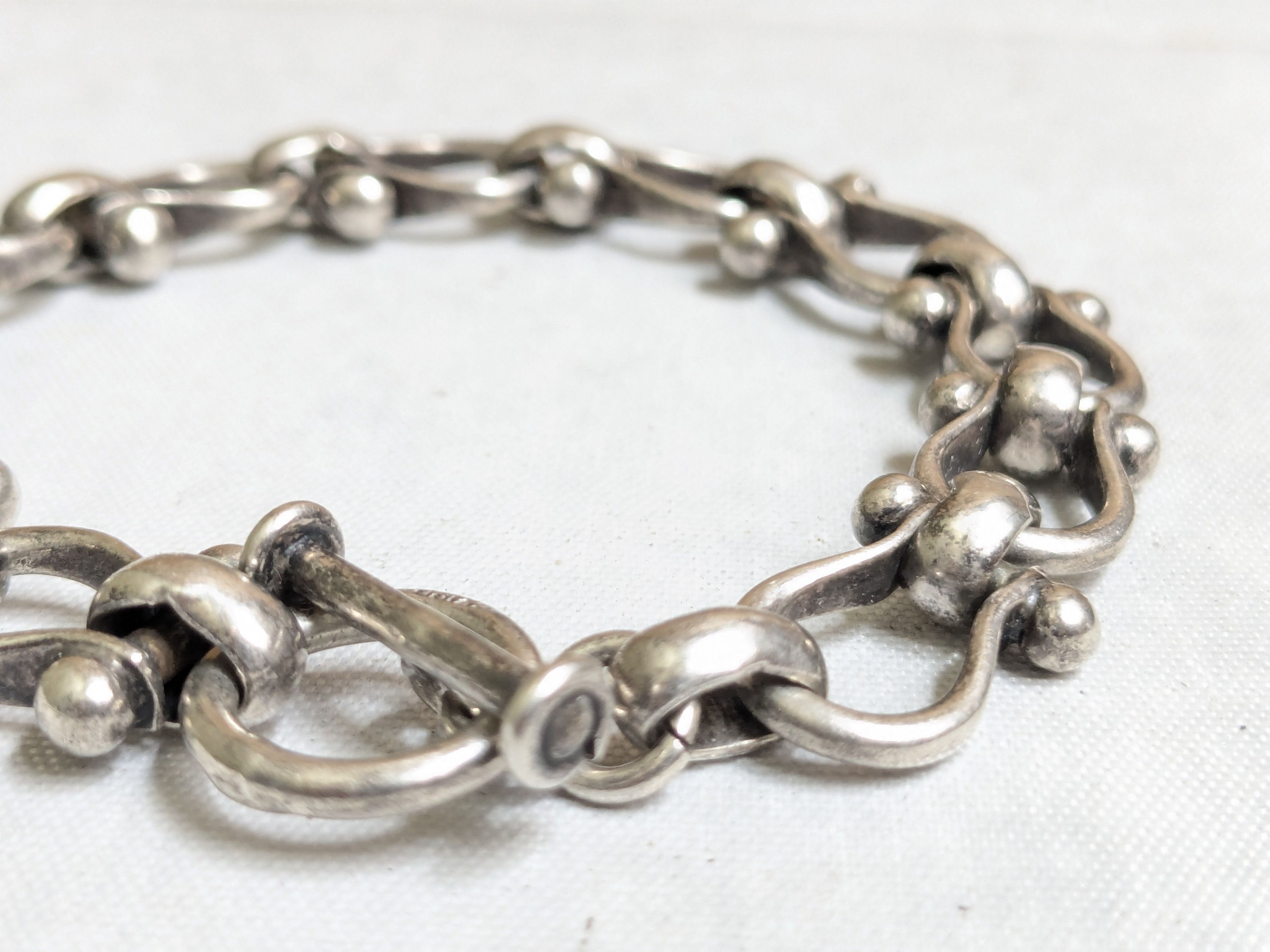 Jewelry Vintage Sterling Silver Equestrian Bracelet Taxco 7.75" Size ONE SIZE - 8 Thumbnail