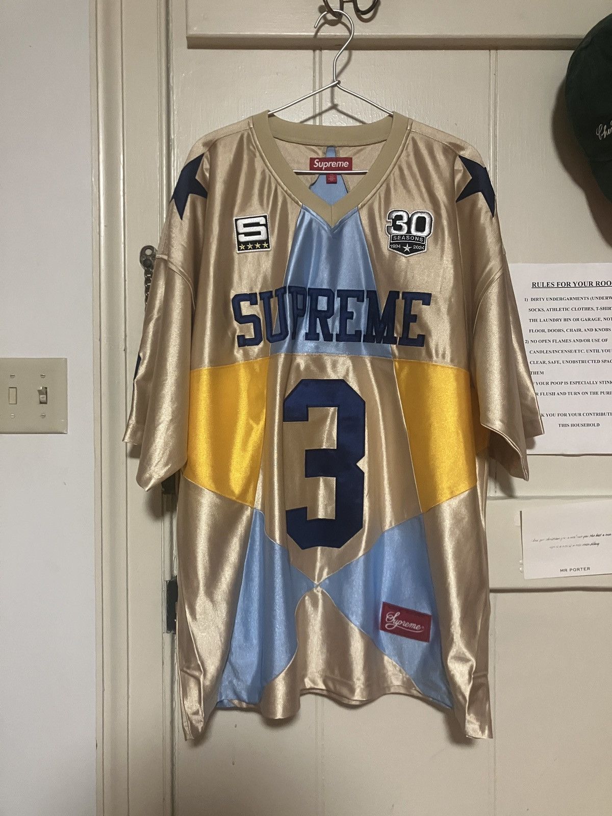 【SUPREME】STAR FOOTBALL JERSEY GOLD - 24FW Supreme Star Football Jersey Gold Men's - FW24 - US