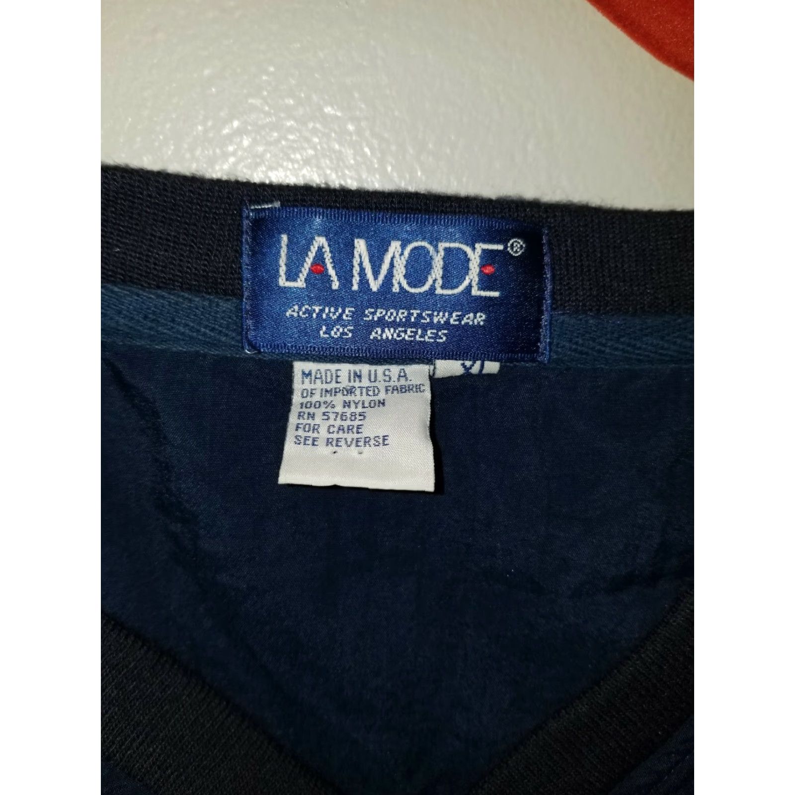 Vintage VINTAGE LaMode Windbreaker Shirt Jacket XL Blue Embroidered Smucker's Co Fruit Spread Jelly Jam Pullover Nylon Men Size US XL / EU 56 / 4 - 3 Thumbnail