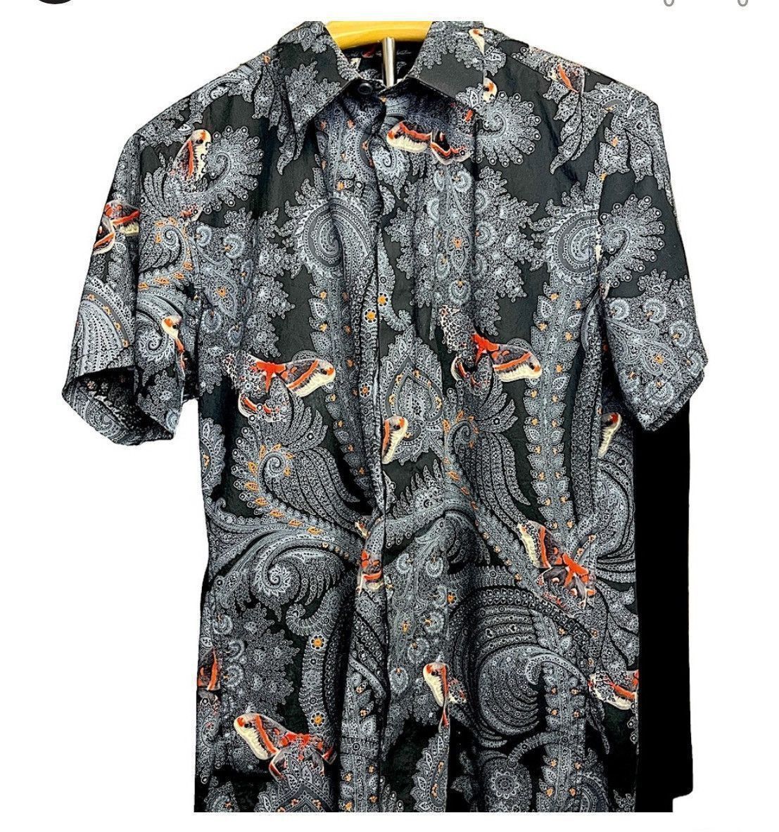 Givenchy Givenchy SS15 Koi Paisley Shirt w/ Orange Panel (Tisci) Size US M / EU 48-50 / 2 - 3 Thumbnail