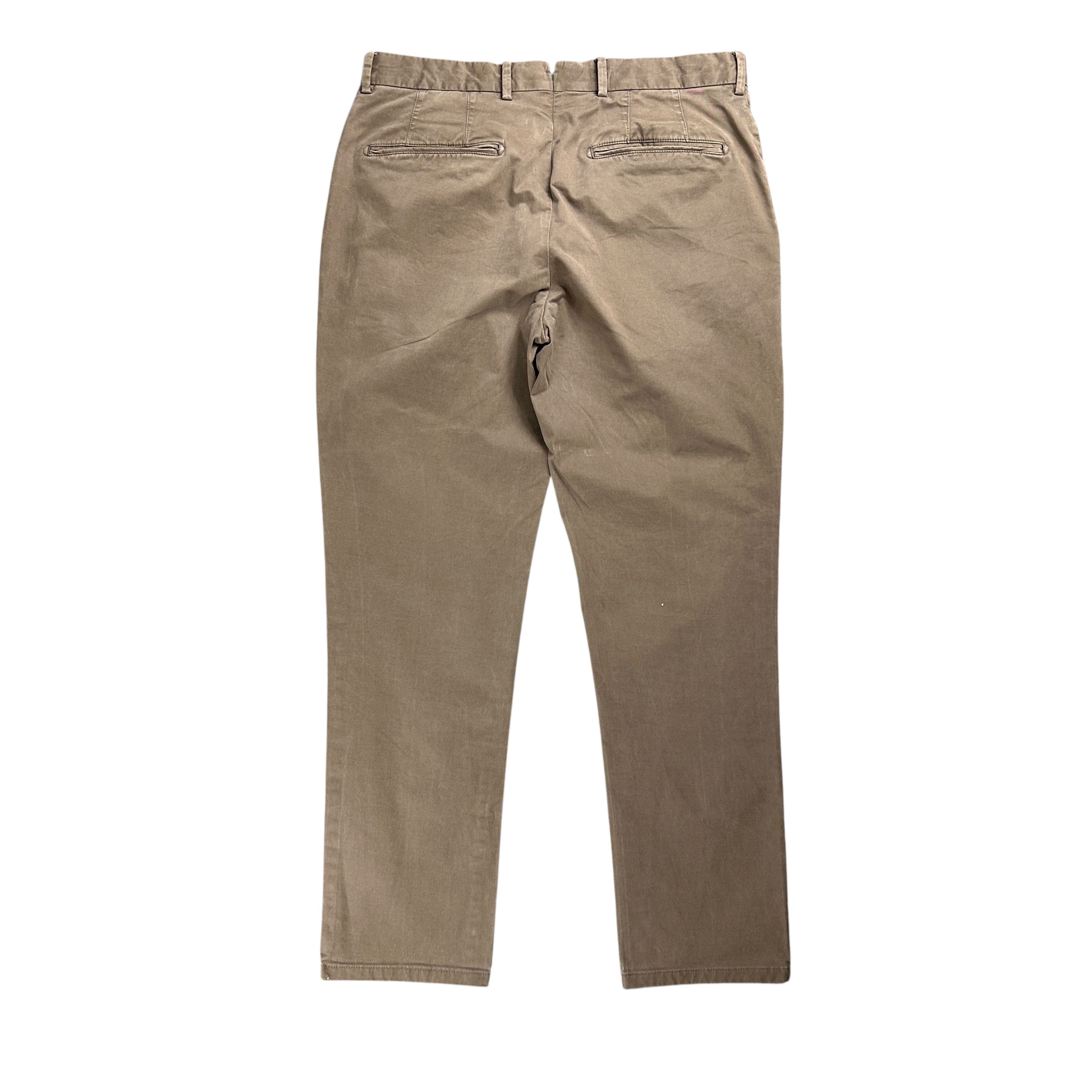 Suitsupply Suitsupply Porto Brown Slim Straight Stretch Chino Pants 50 Size US 34 / EU 50 - 2 Thumbnail