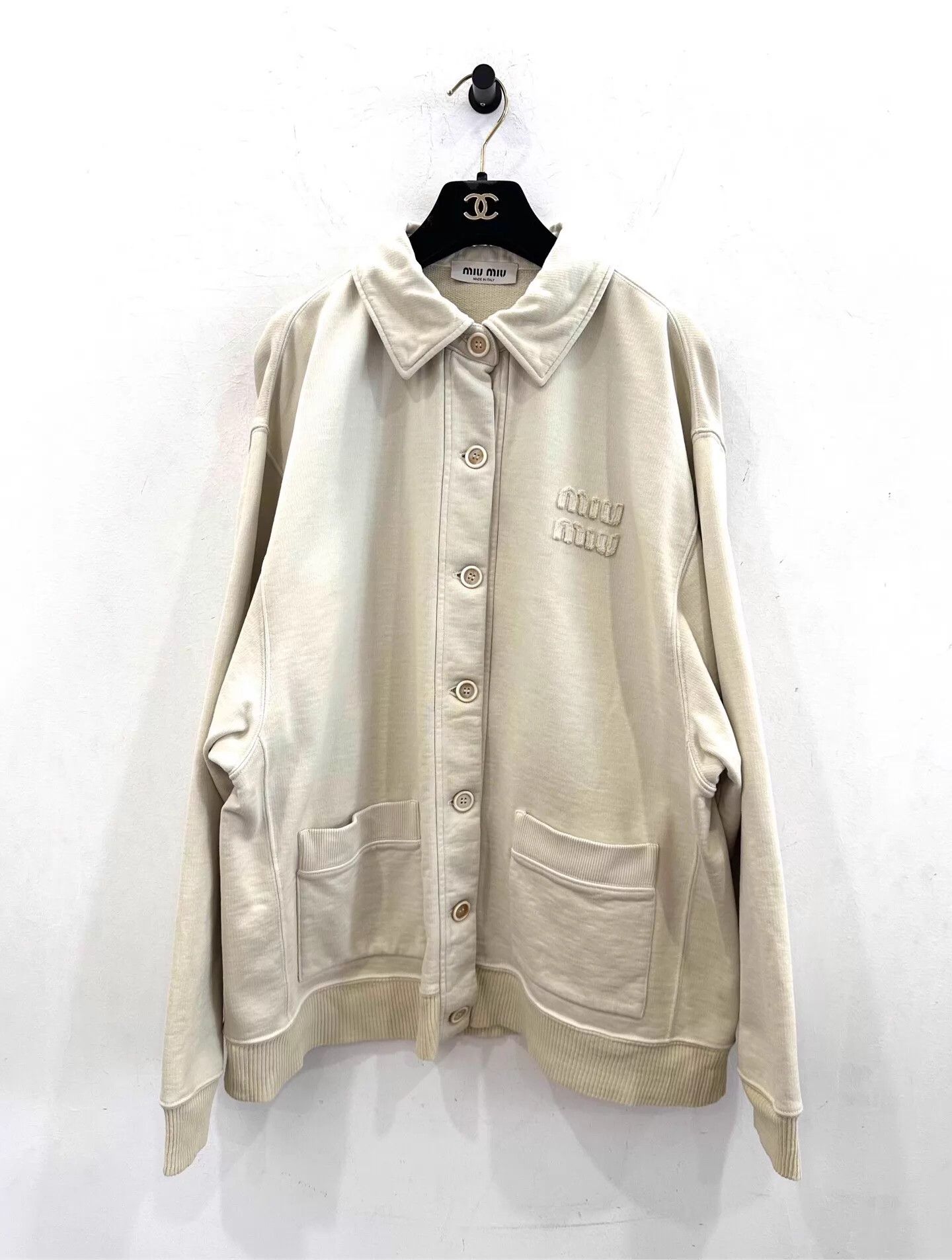 Miu Miu MiuMiu distressed haze gray women's jacket M Size M / US 6-8 / IT 42-44 - 1 Thumbnail