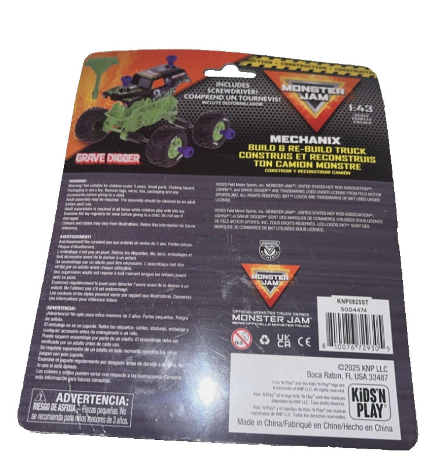 Other Grave Digger Mechanix Build, Rebuild 1:43 Scale Truck Size ONE SIZE - 2 Thumbnail
