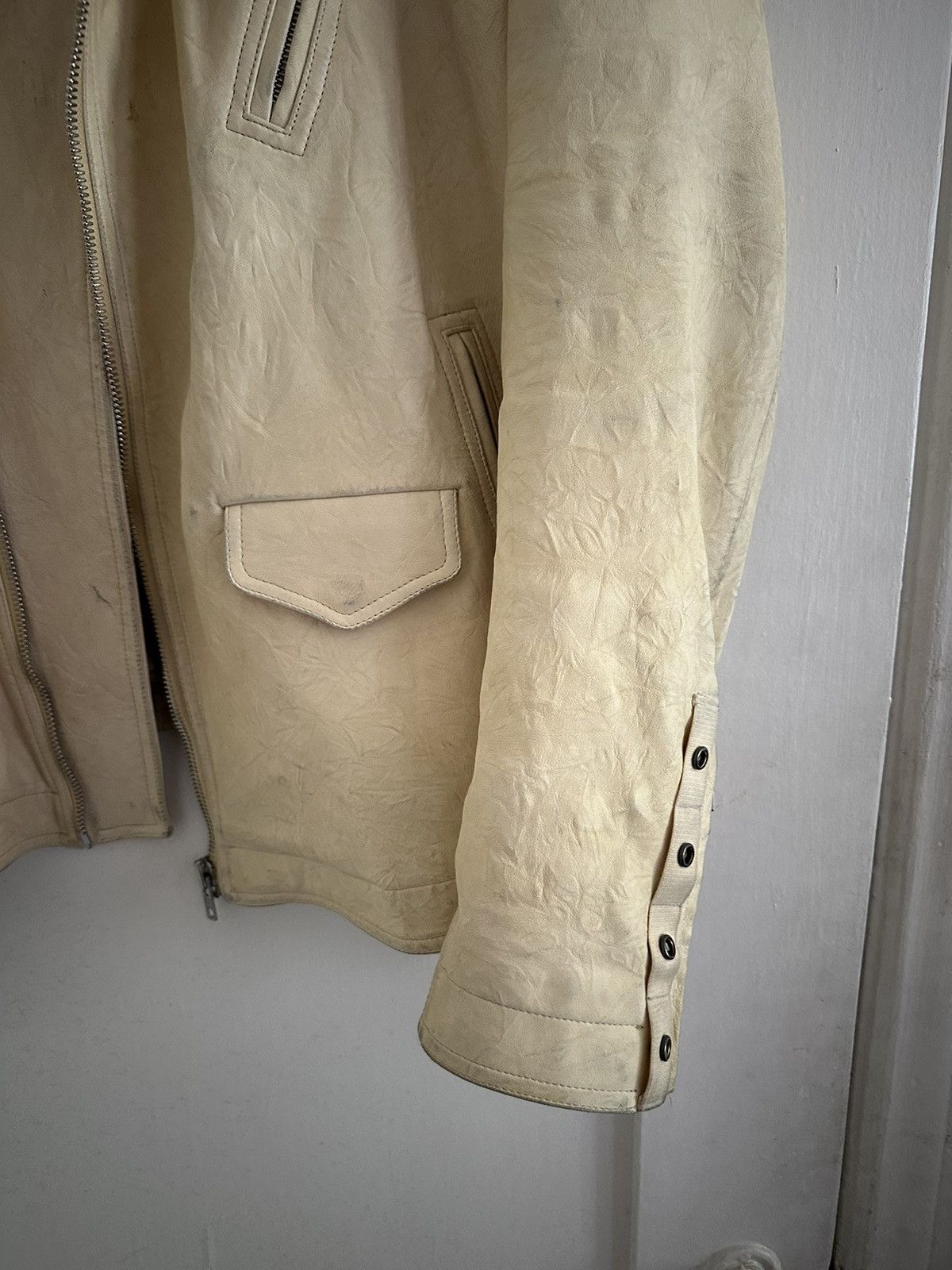 Rick Owens SS15 Faun Hammered Lambskin Leather Stooges Jacket 54 Size US L / EU 52-54 / 3 - 4 Thumbnail