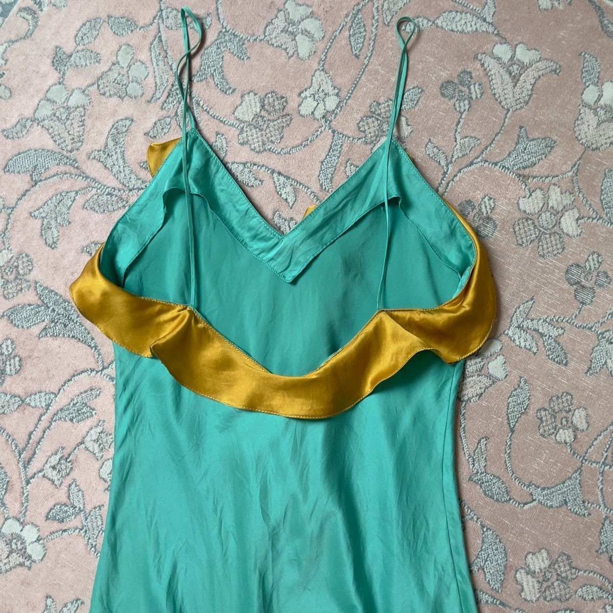 Other Romantic Green Silk Mini Slip Dress (S–M) Size M / US 6-8 / IT 42-44 - 12 Thumbnail