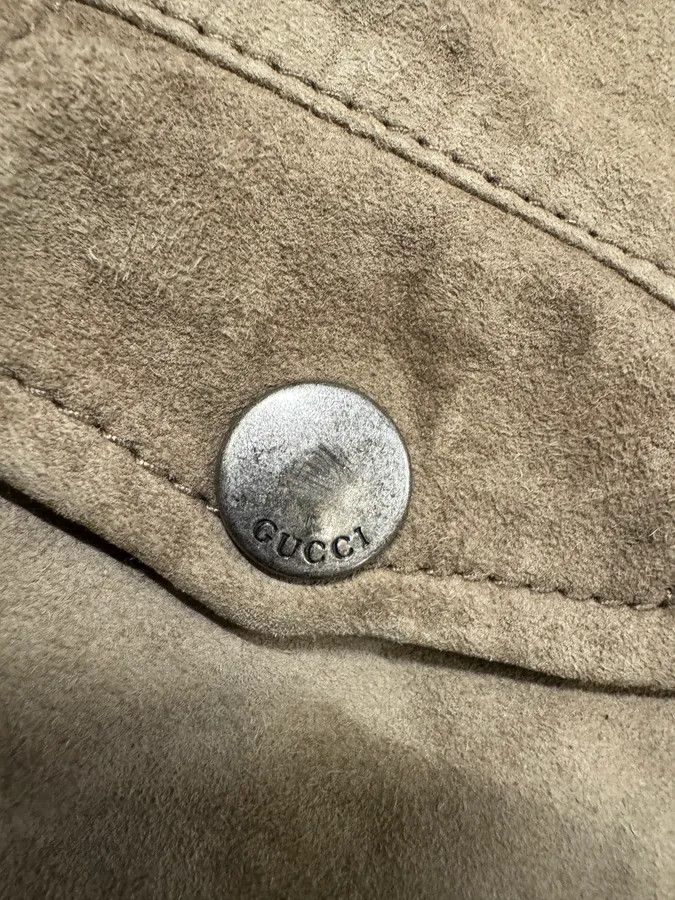 Gucci SS2004 Gucci Asymmetrical Multi Zips Biker Beige Suede Leather Jacket Size US S / EU 44-46 / 1 - 9 Thumbnail