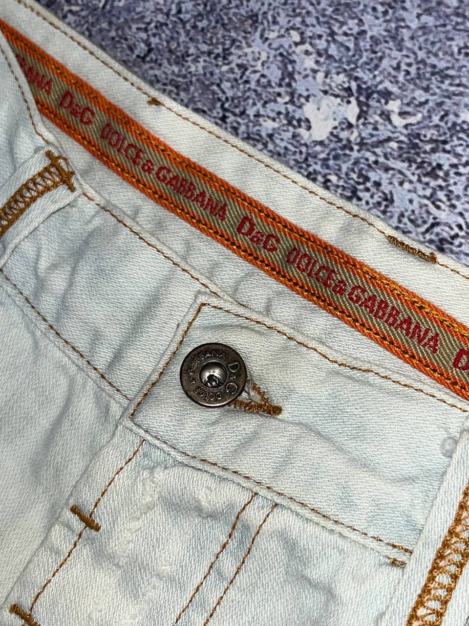 Dolce & Gabbana 00s Archive Dolce & Gabbana Bleached Tie-dye Denim PANTS Size US 33 - 9 Thumbnail