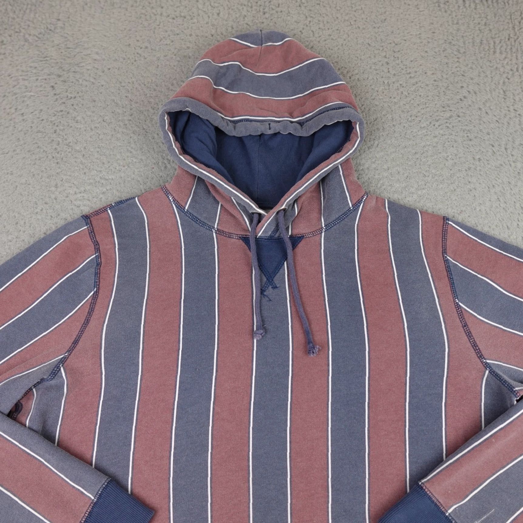 Abercrombie & Fitch Abercrombie & Fitch Hoodie Mens Large Multicolor Striped Fleece Hooded Pullover Sweatshirt Size US L / EU 52-54 / 3 - 3 Thumbnail
