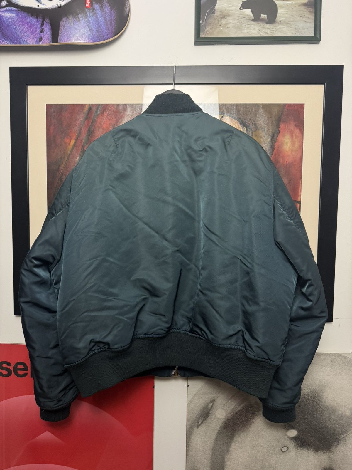 Schott Schott Ma1 Flyer Vintage Nylon Bomber Jacket 90s Boxy Blue Size US M / EU 48-50 / 2 - 7 Thumbnail